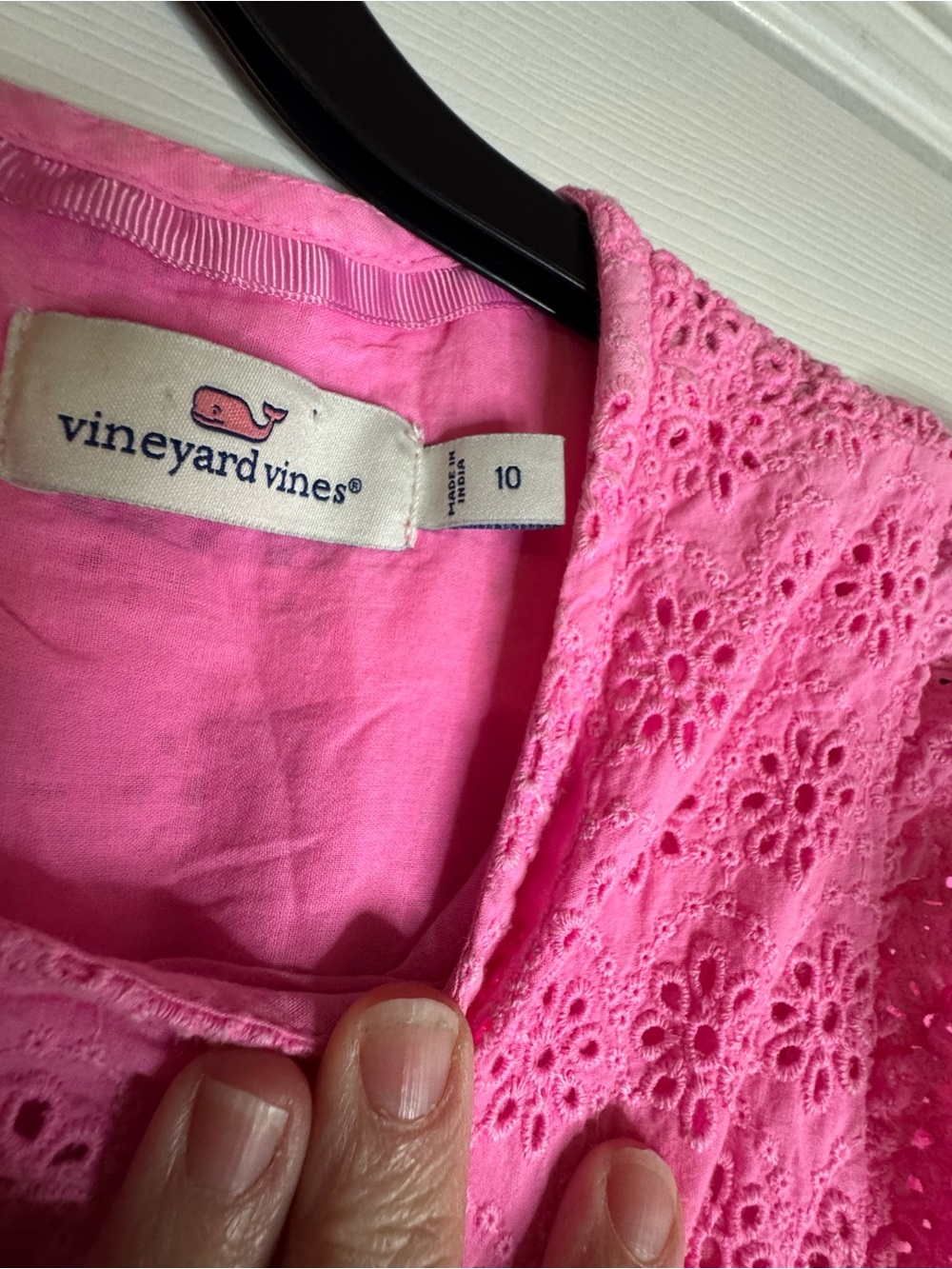 Vineyard Vines Pink Eyelet Mini Dress - Picture 5 of 7
